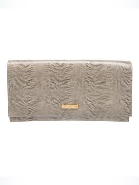 ST JOHN Gray Clutch Purse Wallet Travel Organizer